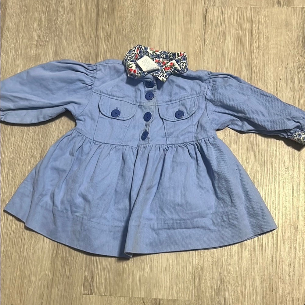 Blue Baby‎ Dress with Floral Collar